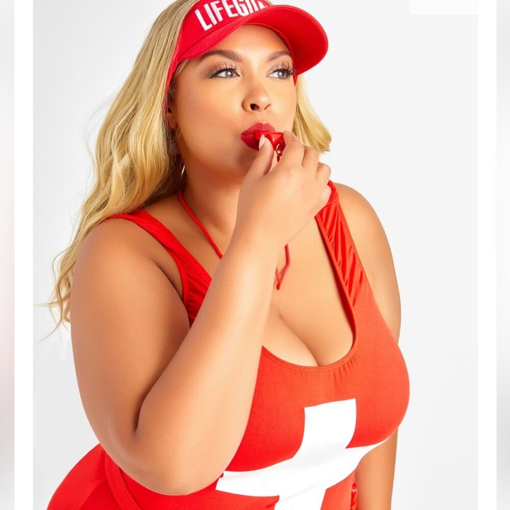 NWT Ashley Stewart Bae Watch Lifeguard Baywatch Halloween costume 3X - Picture 2 of 10
